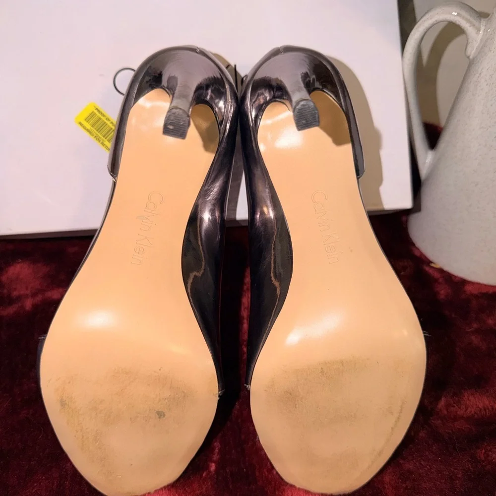 Calvin Klein Metallic Silver Heels